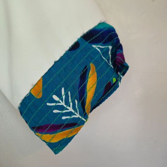 Vintage Brenda Goode '80s Full Zip Light Weight Ruffle Hem Windbreaker Jacket M - Picture 9 of 9